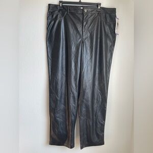 Joie Women’s Black Faux Leather Pants Size 16
